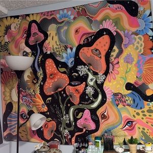 Vibrant colored tapestry